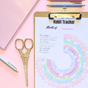 Circle Habit Tracker Free Printable: Monthly PDF + Canva Template