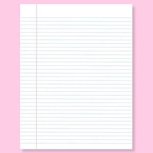 FREE College Ruled Note Paper Printable