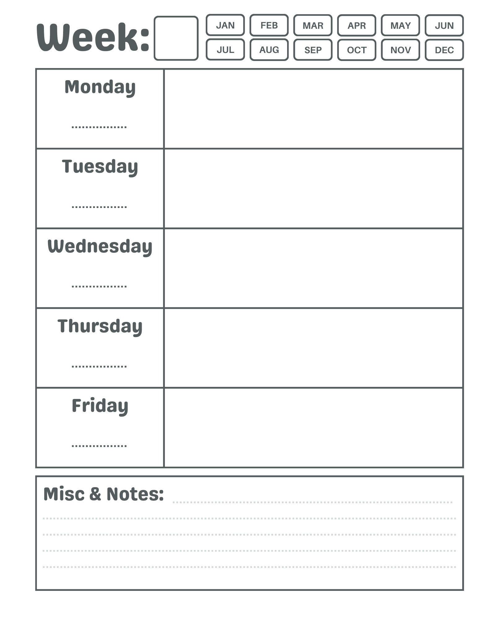 Printable Weekly Lesson Plan Daycare Simple printable daycare lesson plan for childcare workers