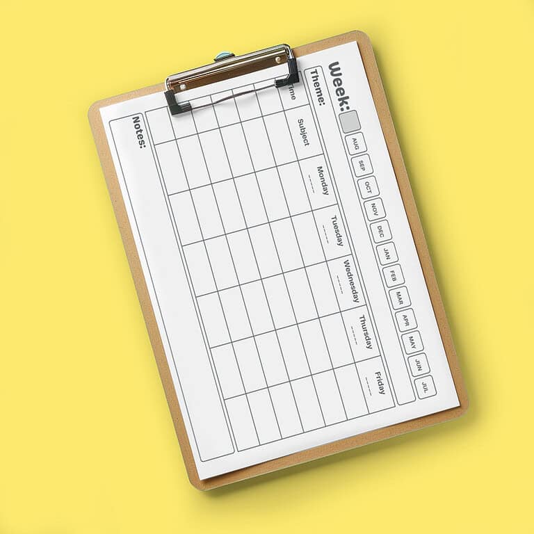 Free Weekly Preschool Lesson Plan Template