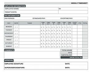 Weekly Timesheet Free Printable [PDF + Canva Template]