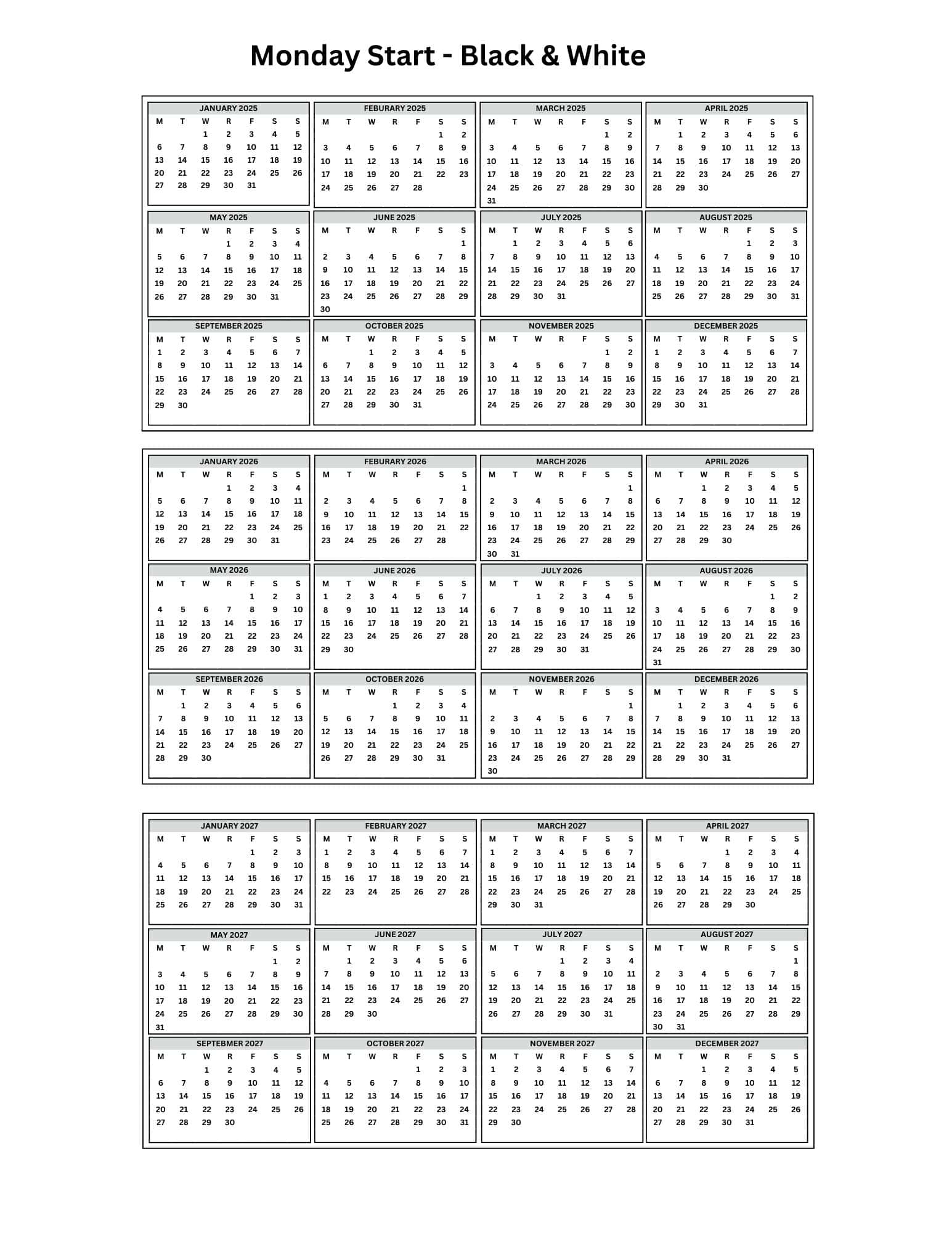 Free Checkbook Calendar 2026 2027 Printable PDF Free Checkbook Calendar 2026 2027 Printable PDF