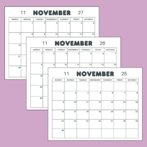 Free 6-Week Calendar Printable