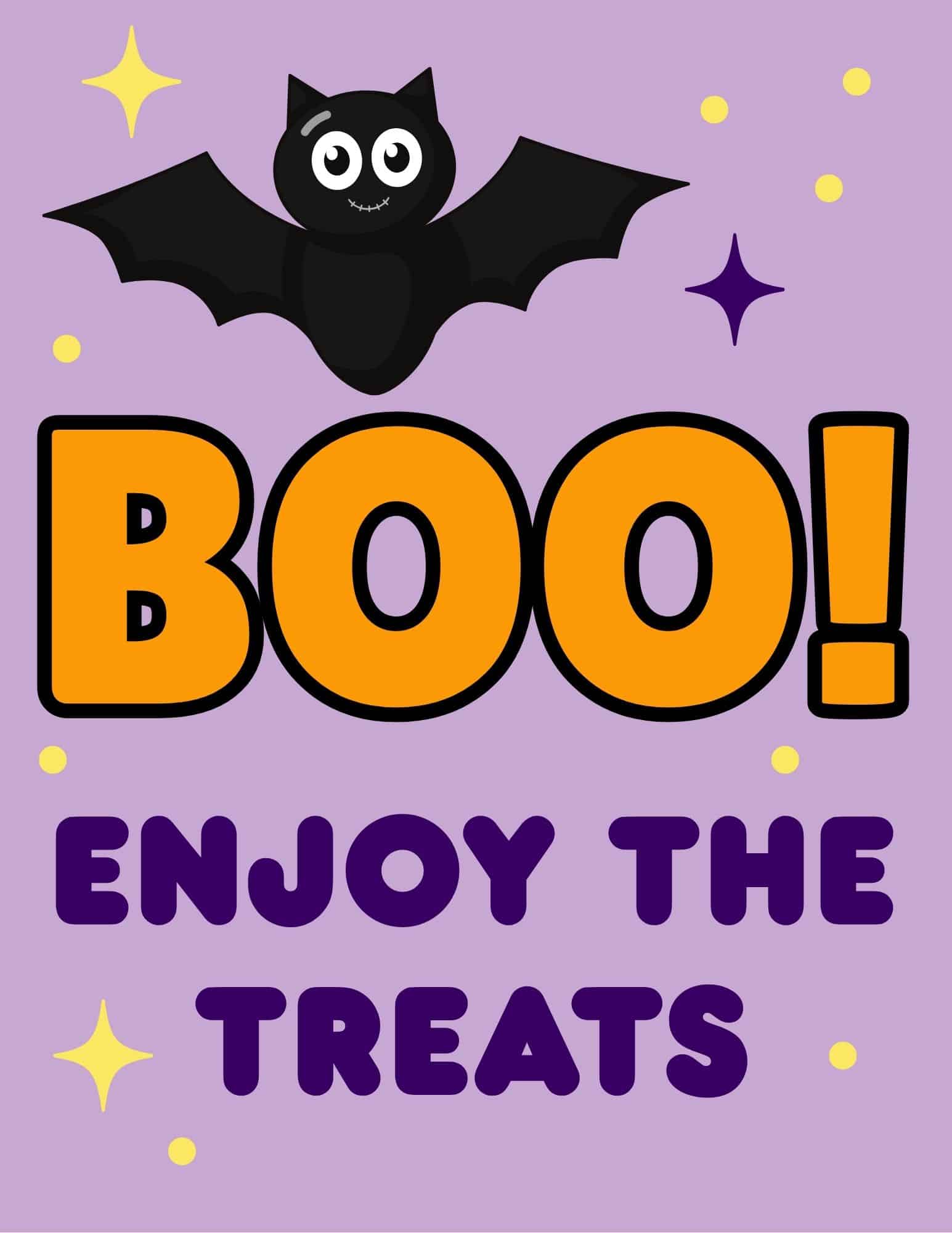 Halloween-themed treat bags with spooky font design.