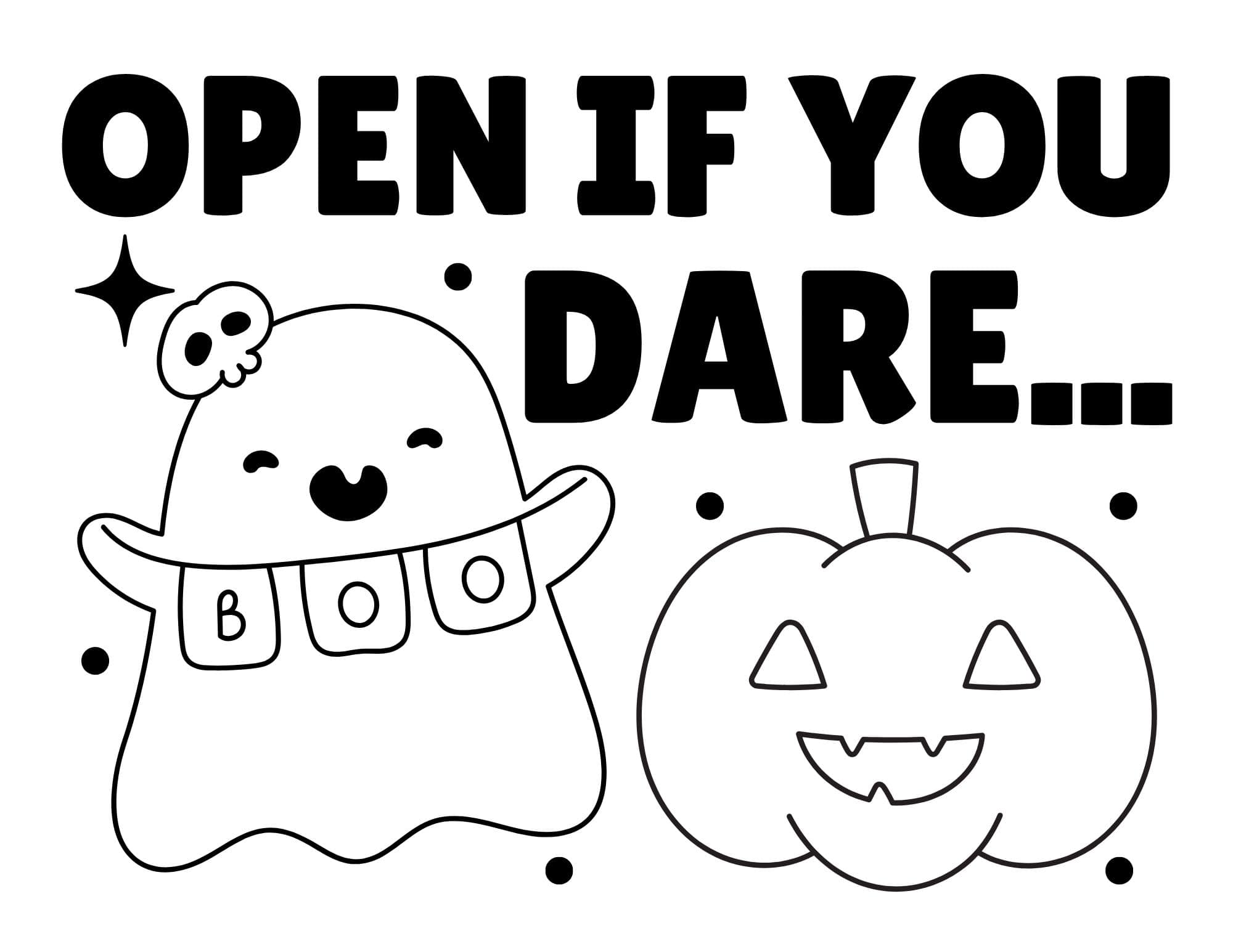Halloween-themed white pumpkin with