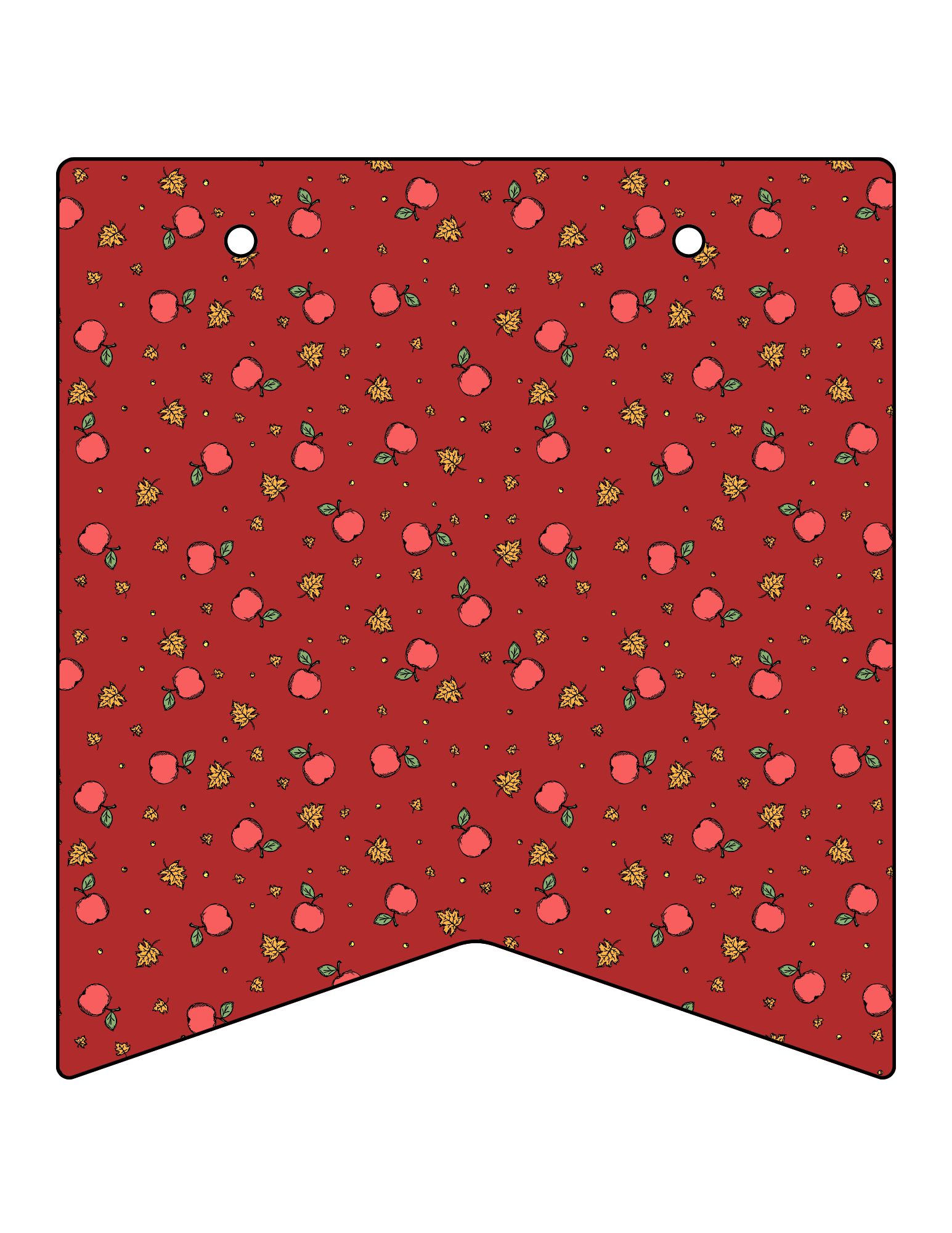 Red triangle banner piece for Thanksgiving decor