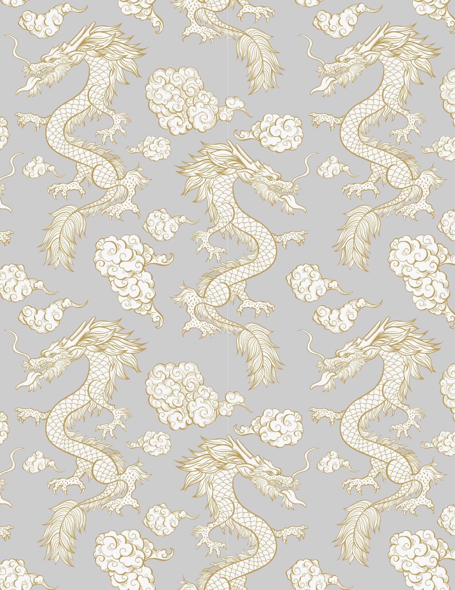 Dragon motif on decorative printable paper