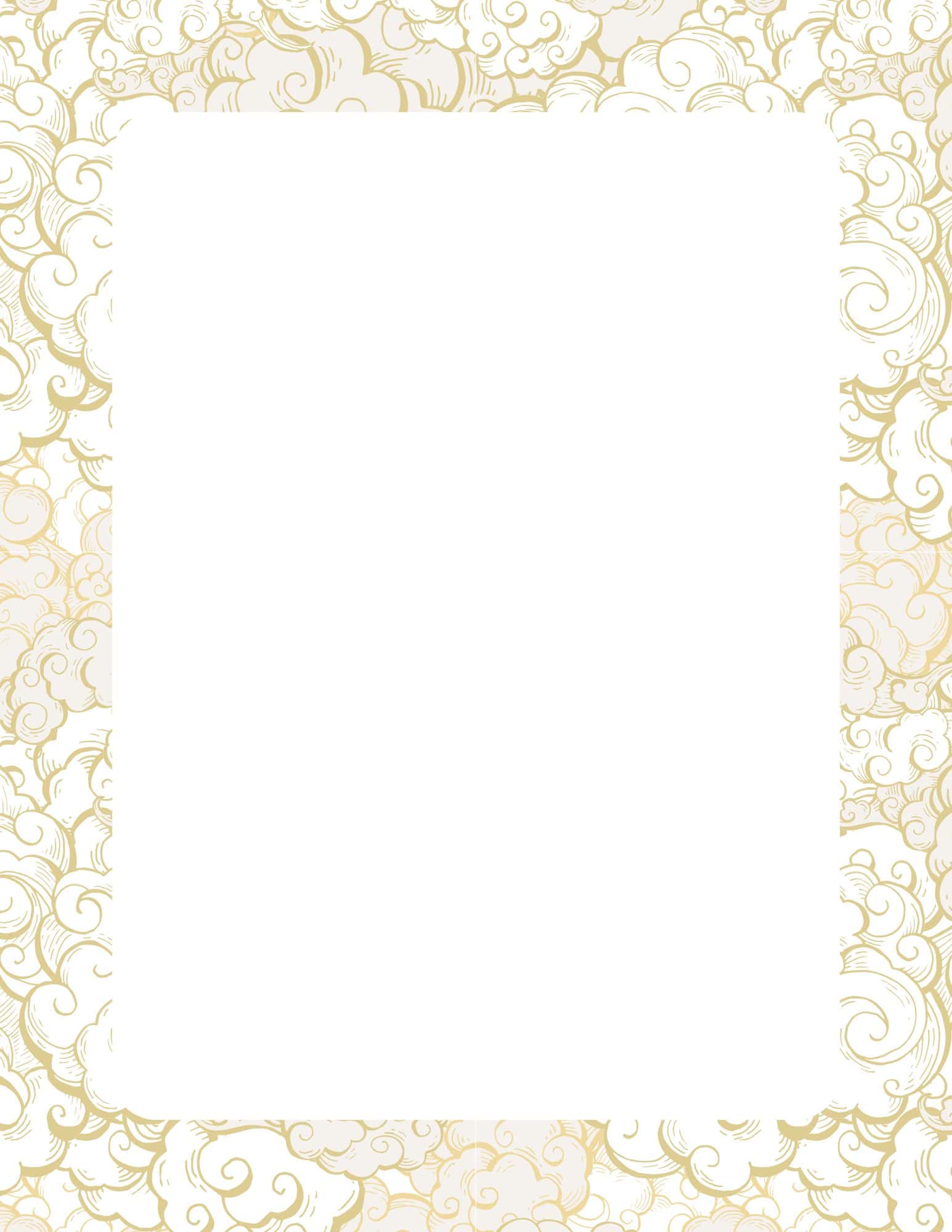 White printable paper with dragon ornament design