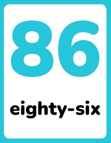 Number Flashcards 0–100 With Words - page 12