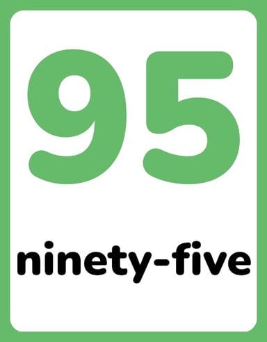 Number Flashcards 0–100 With Words - page 13