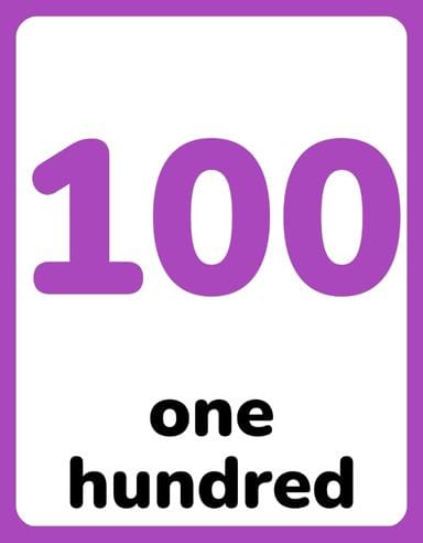 Number Flashcards 0–100 With Words - page 14