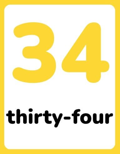 Number Flashcards 0–100 With Words - page 8