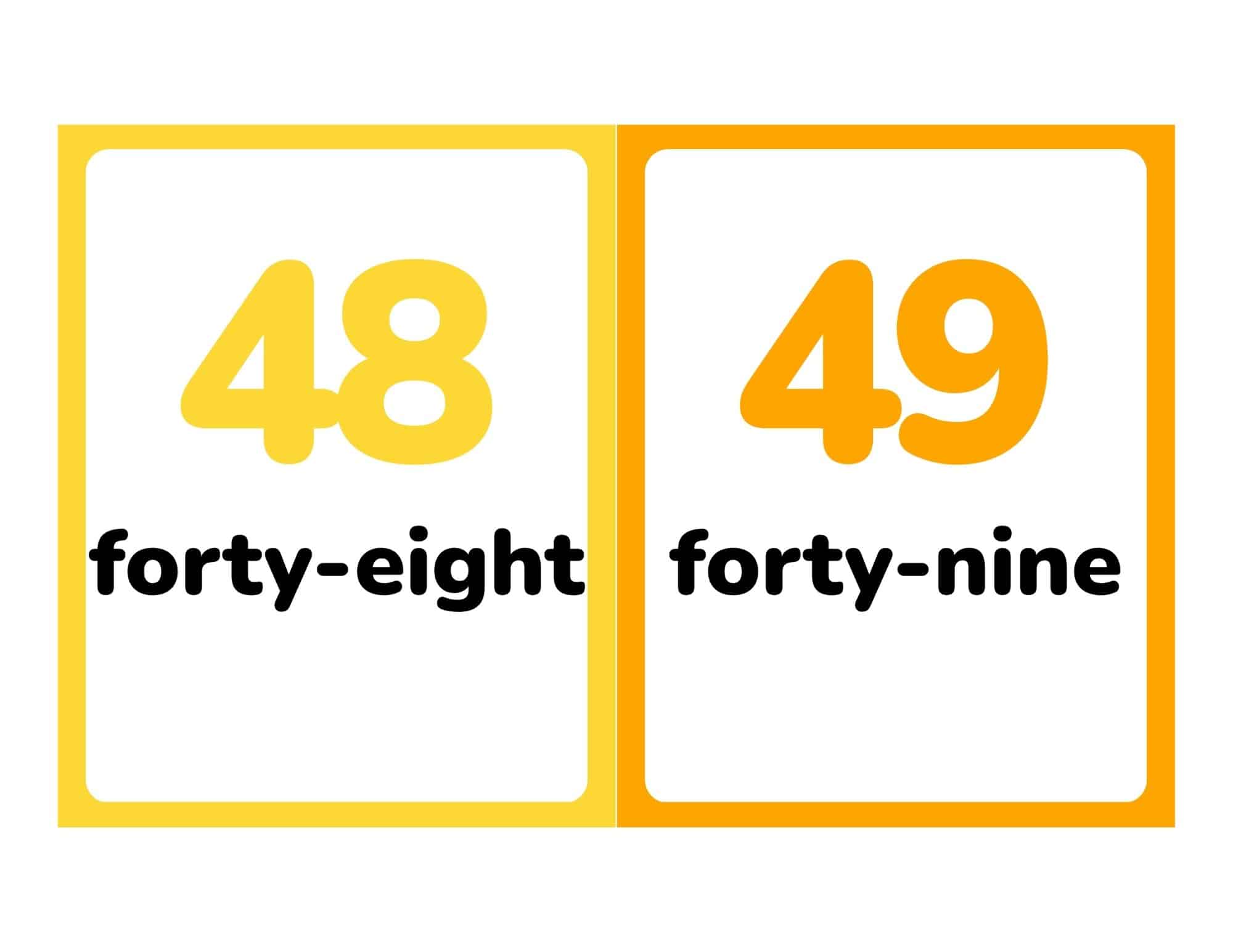Negative Number Flashcards -50 to 50 - page 10