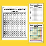 Free Multiplication Chart 10x10 PDF (Plus Blank and Color-Coded Versions)