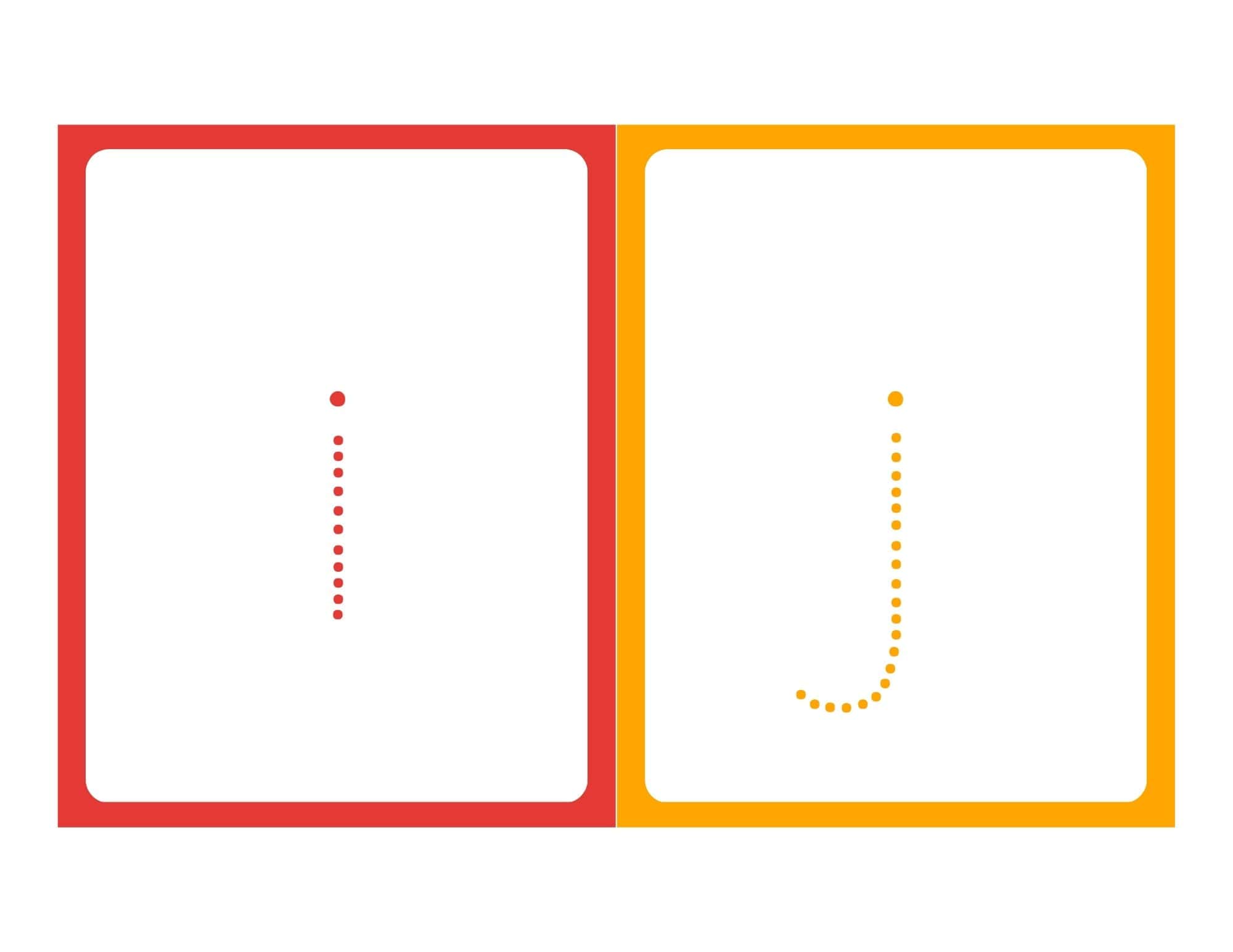 Lowercase alphabet tracing flashcards page 12