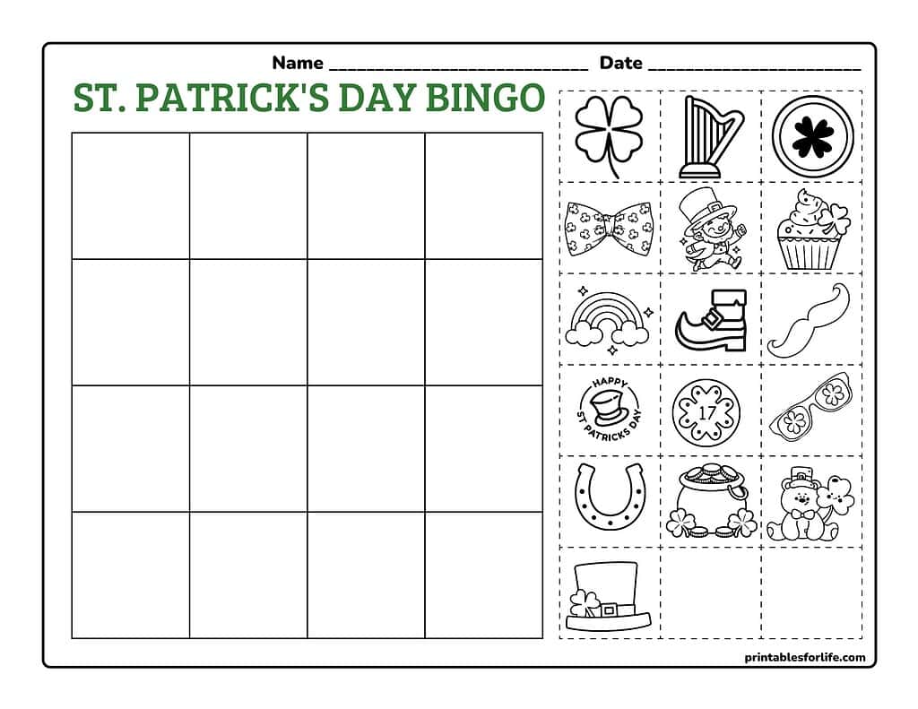 Free St. Patrick's Day Bingo Cards PDF [Set of 25]