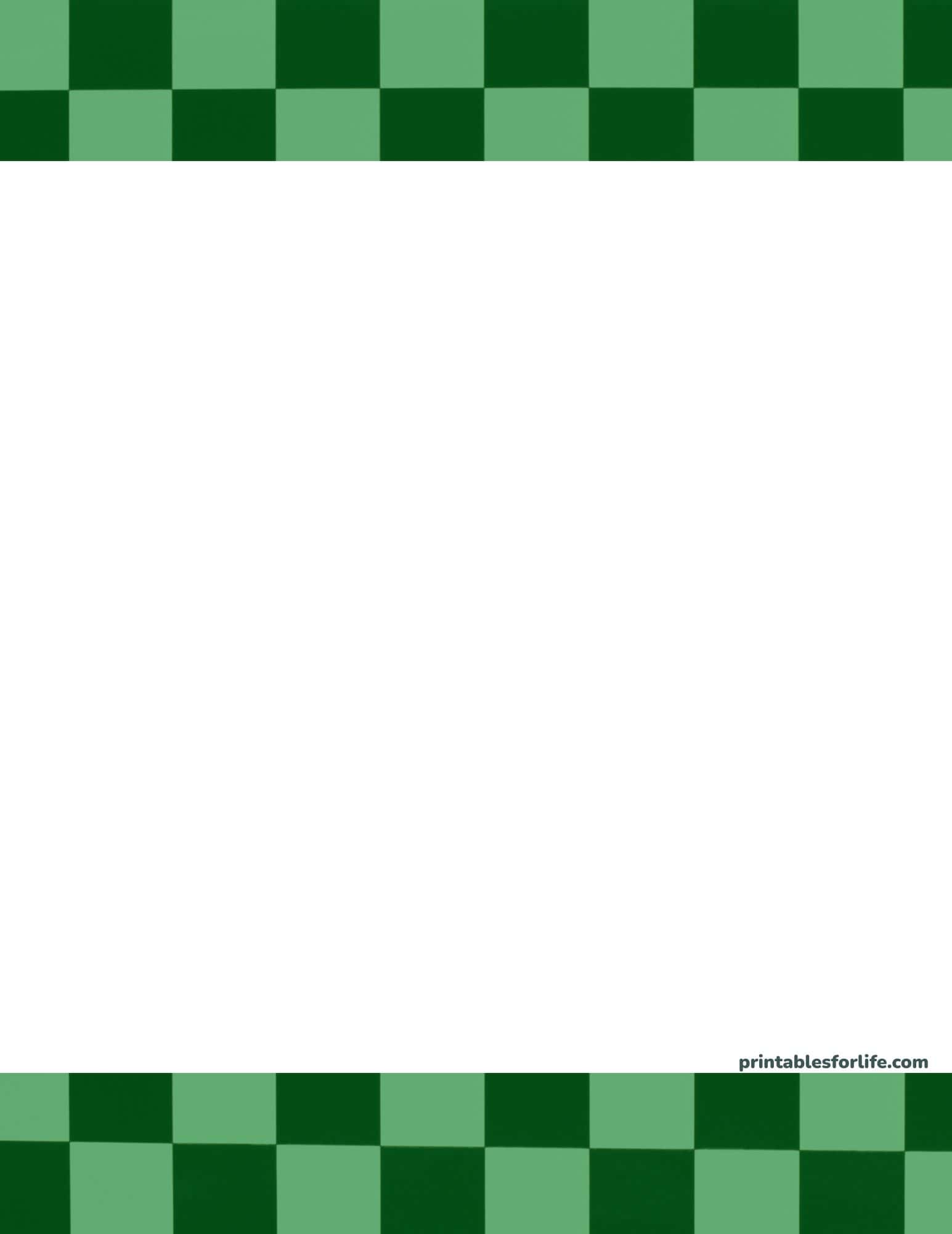 Free St. Patrick's Day paper with borders for crafts, stationery, and worksheets.