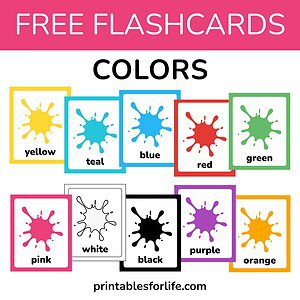 Free Printable Color Flashcards