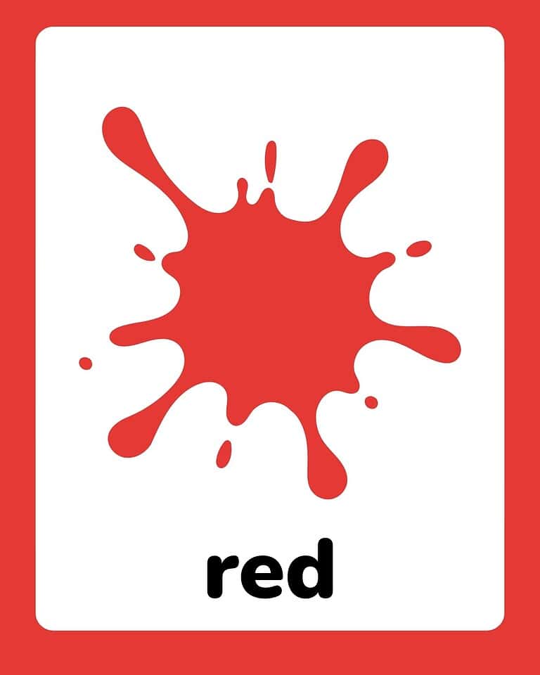 Flash Cards Red Free Printable Color Flashcards