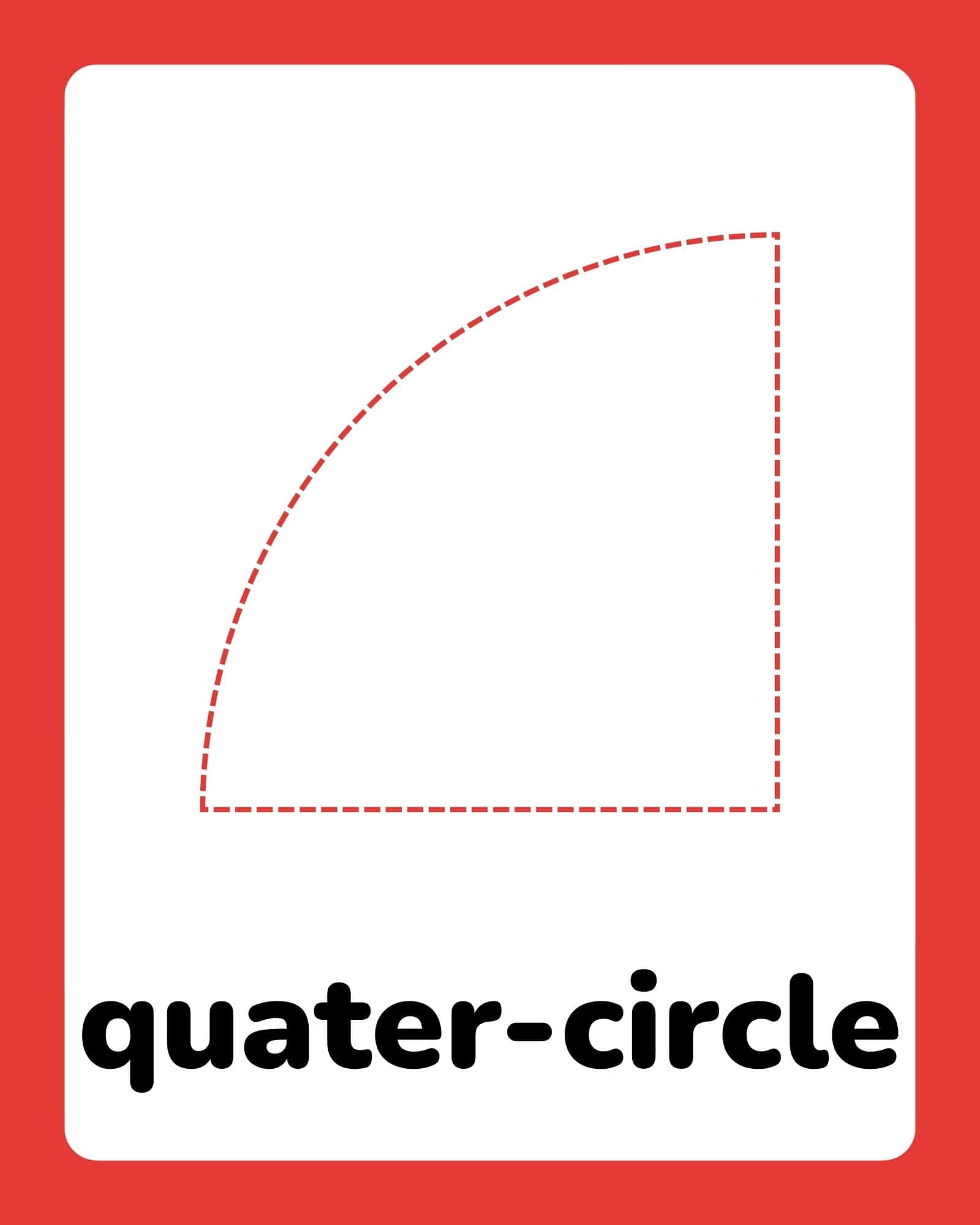 Dashed red quarter-circle and vertical lines inside a white rounded-rectangle panel on a red background, with large black text partly visible at bottom.