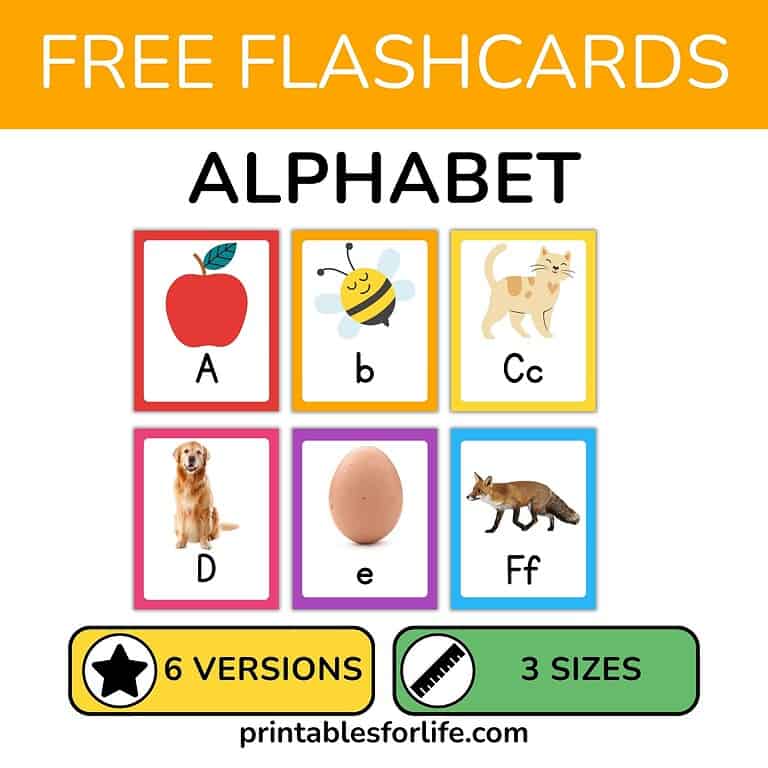 Alphabet Flashcards - Printables For Life