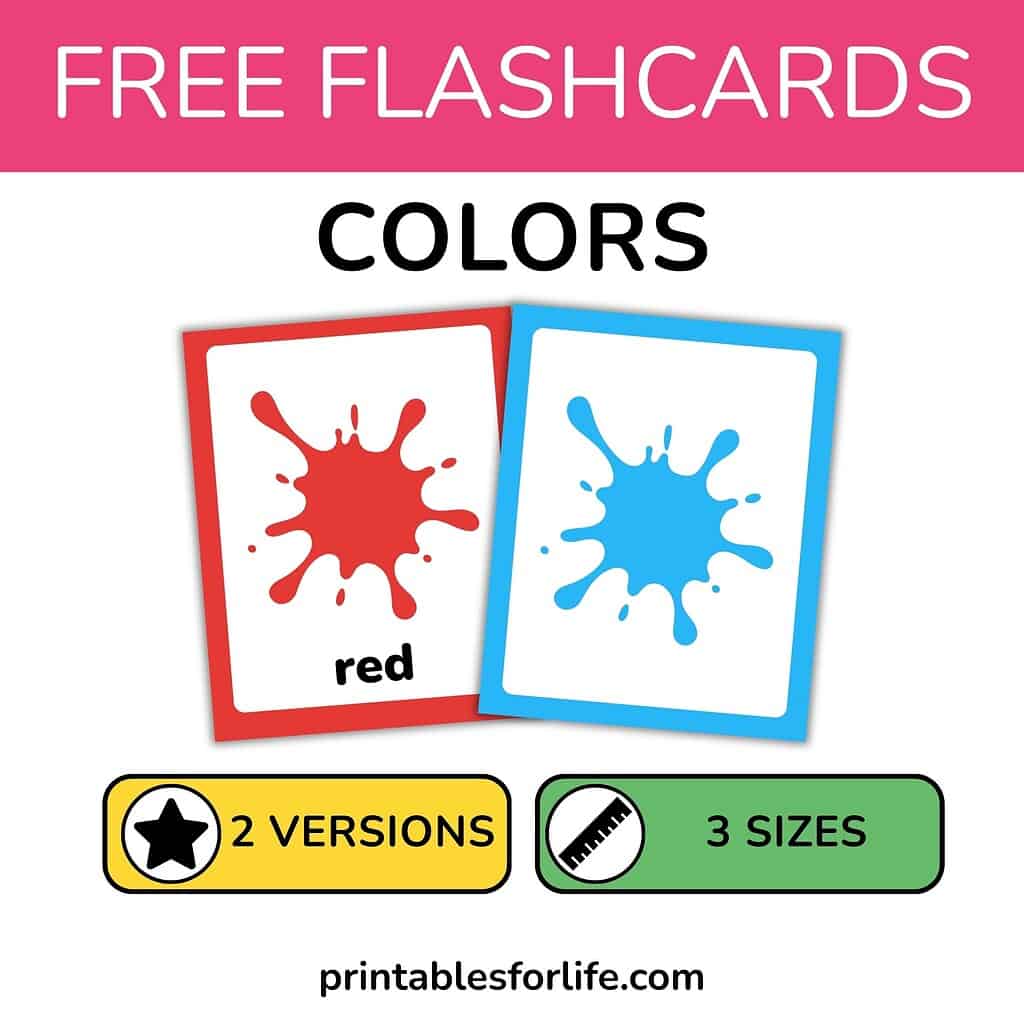 Free Printable Color Flashcards