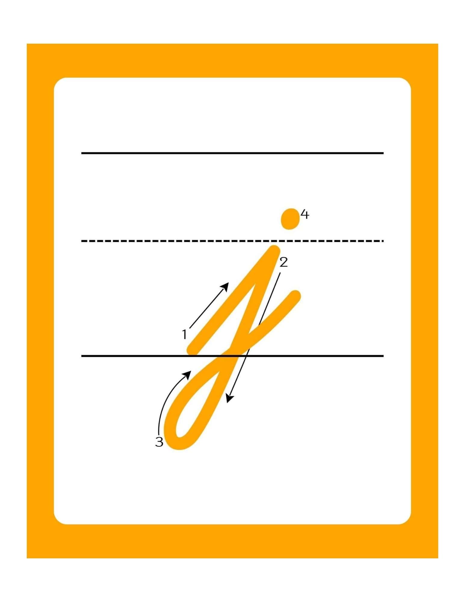 Lowercase Cursive Alphabet Flashcards with Writing Lines - page 10