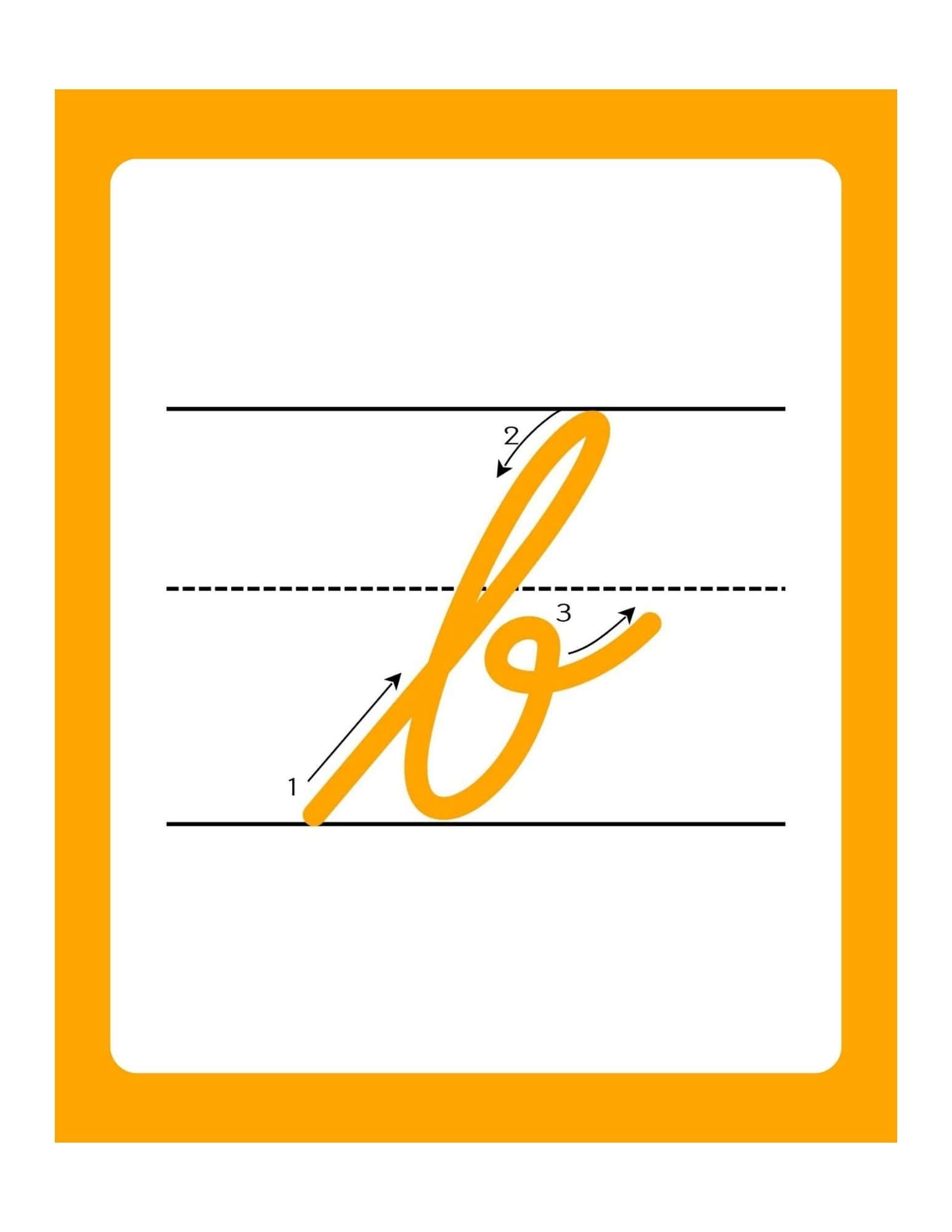 Lowercase Cursive Alphabet Flashcards with Writing Lines - page 2