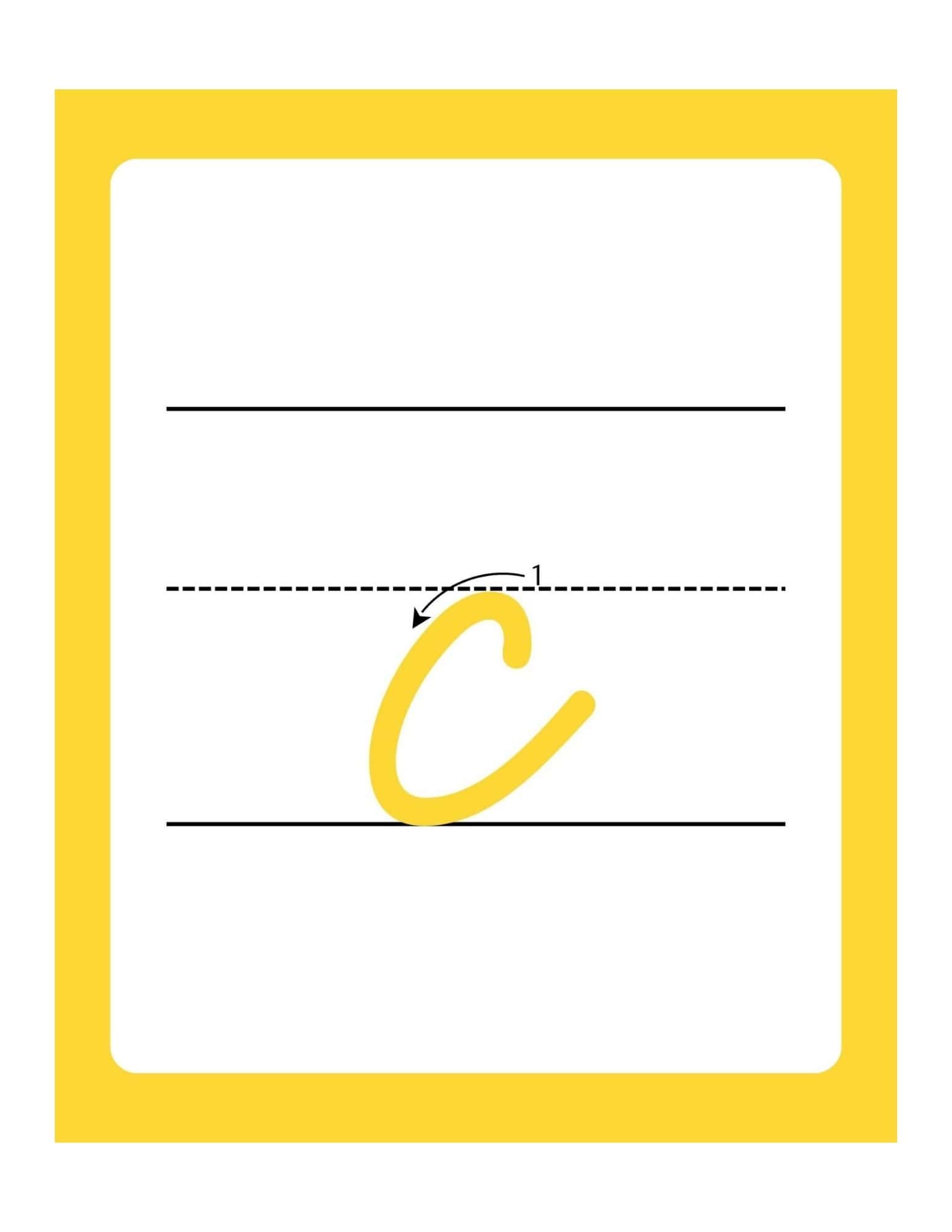 Lowercase Cursive Alphabet Flashcards with Writing Lines - page 3