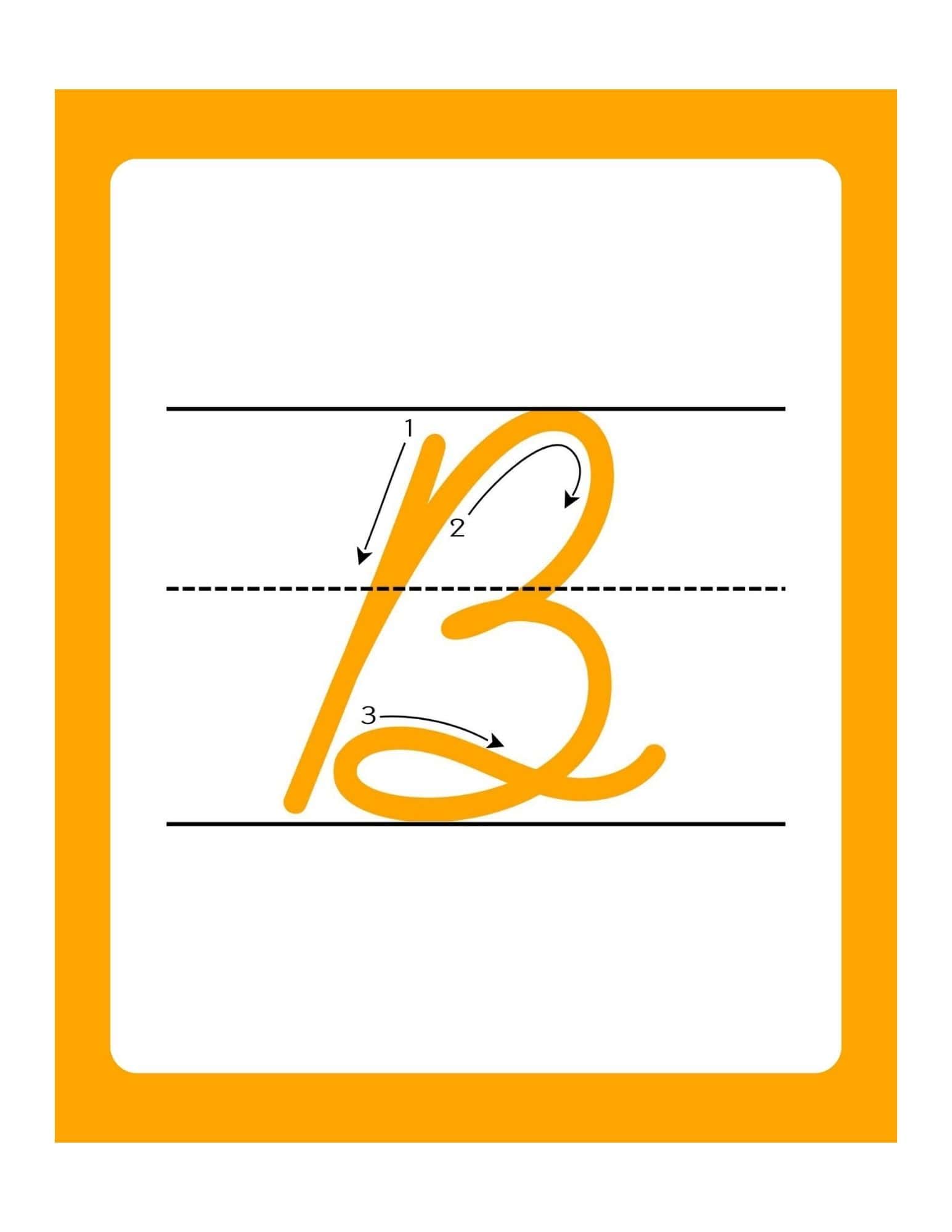 Uppercase Cursive Alphabet Flashcards with Writing Lines - page 2