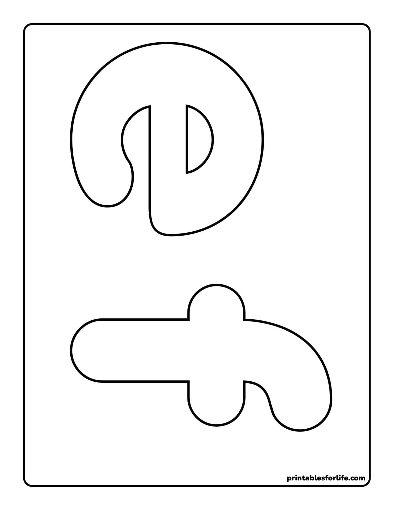 Black outlined large question mark and dollar sign shapes centered vertically on a white rectangular printable page with rounded corners.