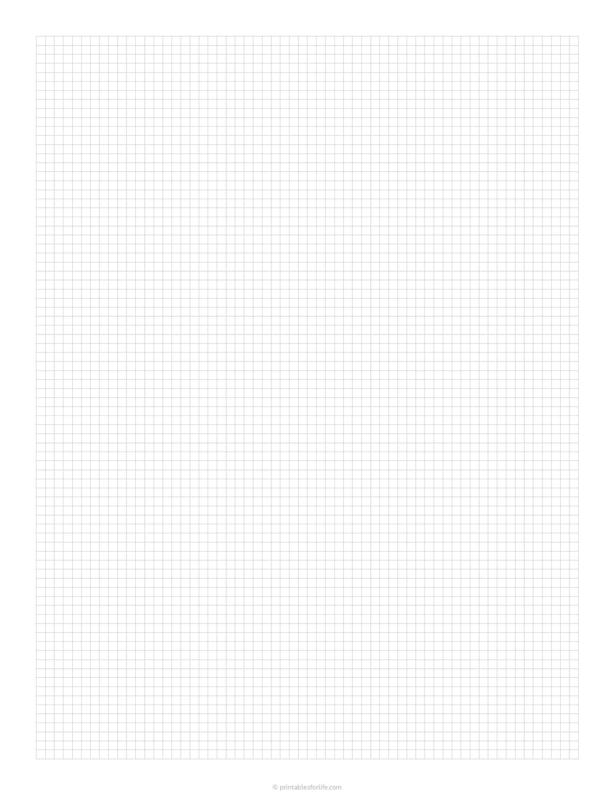 Large vertical sheet of light-gray 5mm graph paper with faint grid lines and wide white margins on all sides.