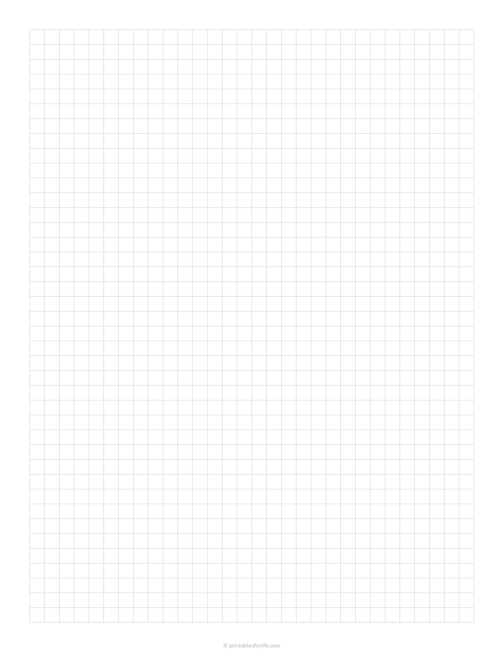 Large blank vertical grid sheet with light gray square grid lines and wide white margins around edges.