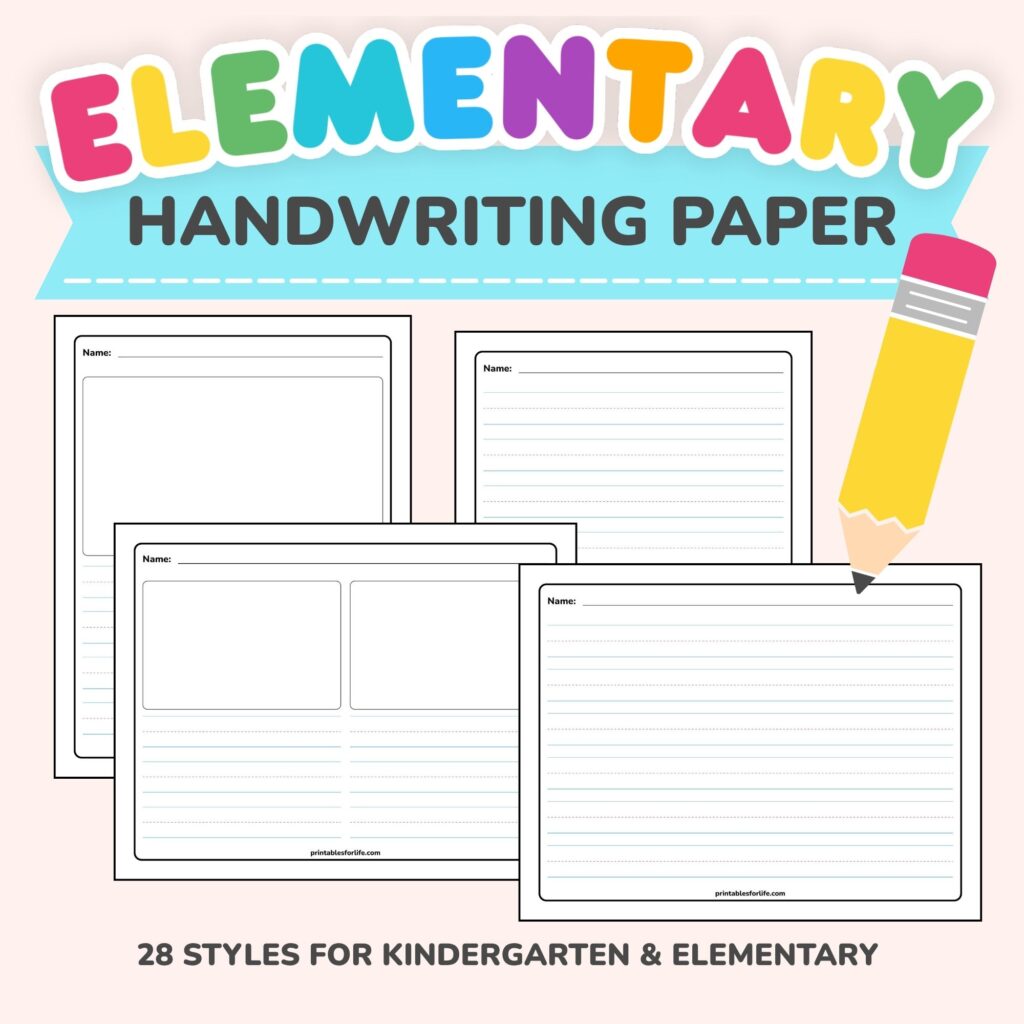 28 Free Printable Handwriting Paper Pages PDF Download
