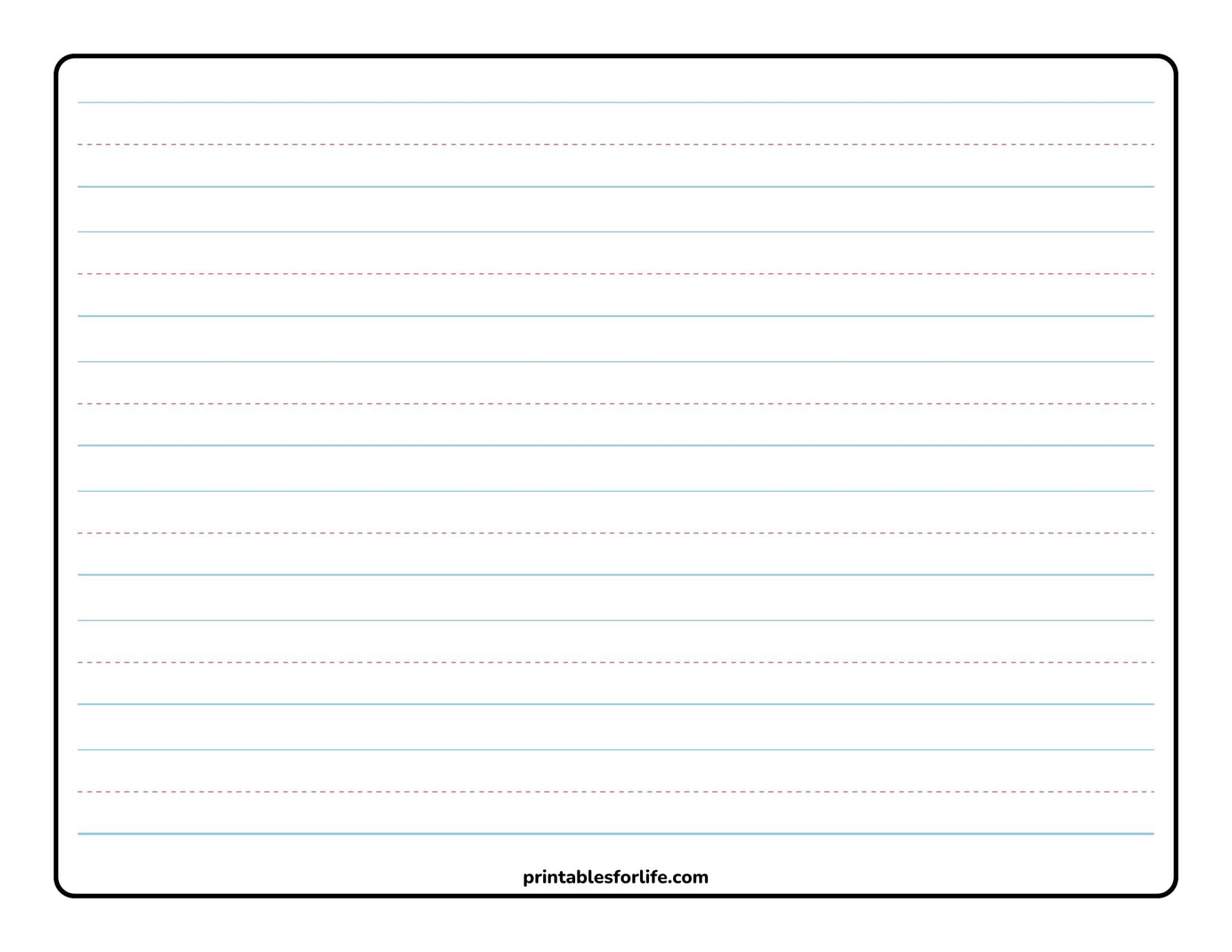 28 Free Printable Handwriting Paper Pages PDF Download