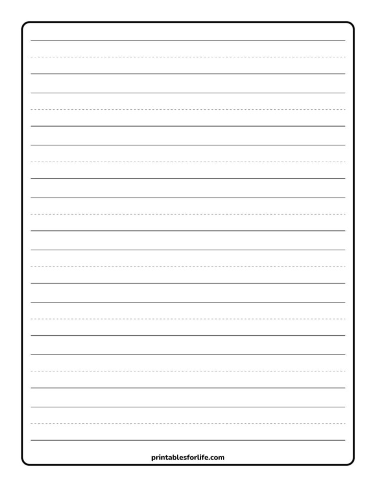 28 Free Printable Handwriting Paper Pages PDF Download