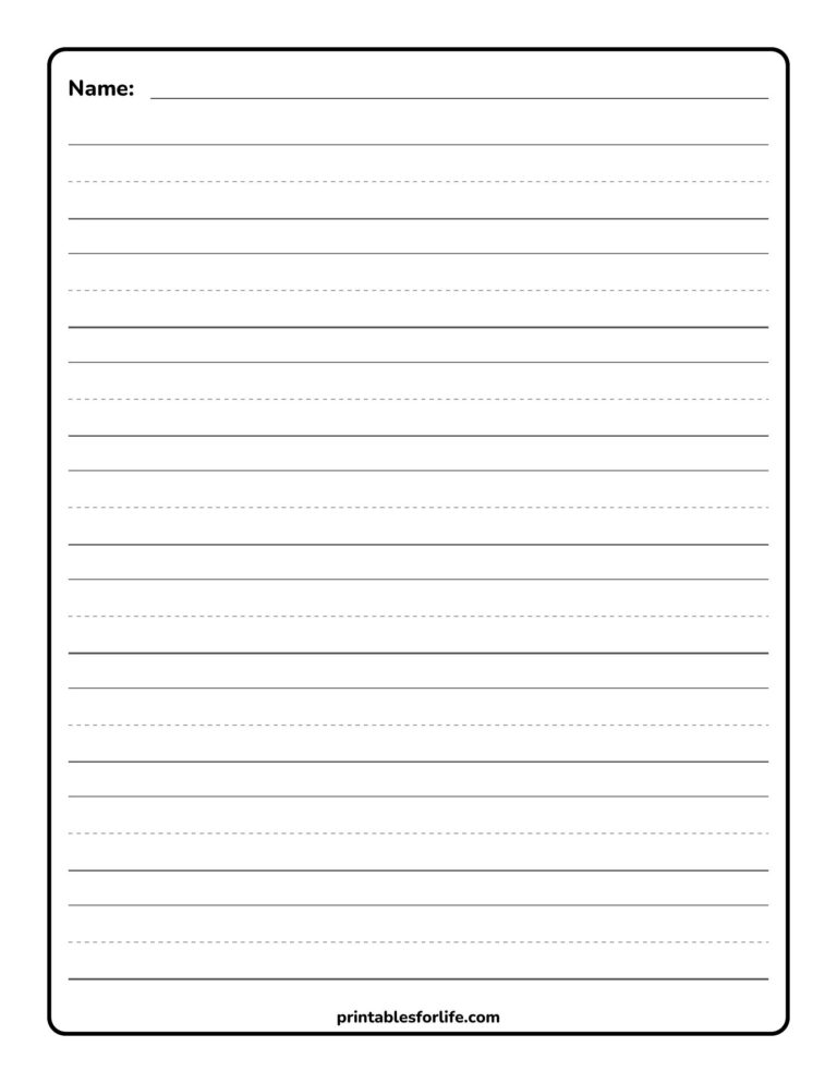 28 Free Printable Handwriting Paper Pages PDF Download